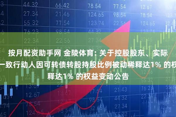 按月配资助手网 金陵体育: 关于控股股东、实际控制人及其一致行动人因可转债转股持股比例被动稀释达1% 的权益变动公告